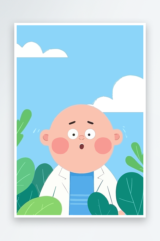 专家医生风景插画-众图网