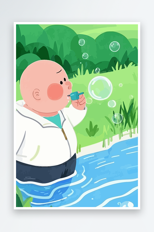 专家医生风景插画-众图网