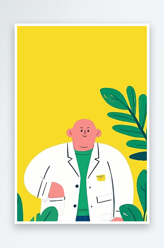 专家医生风景插画-众图网