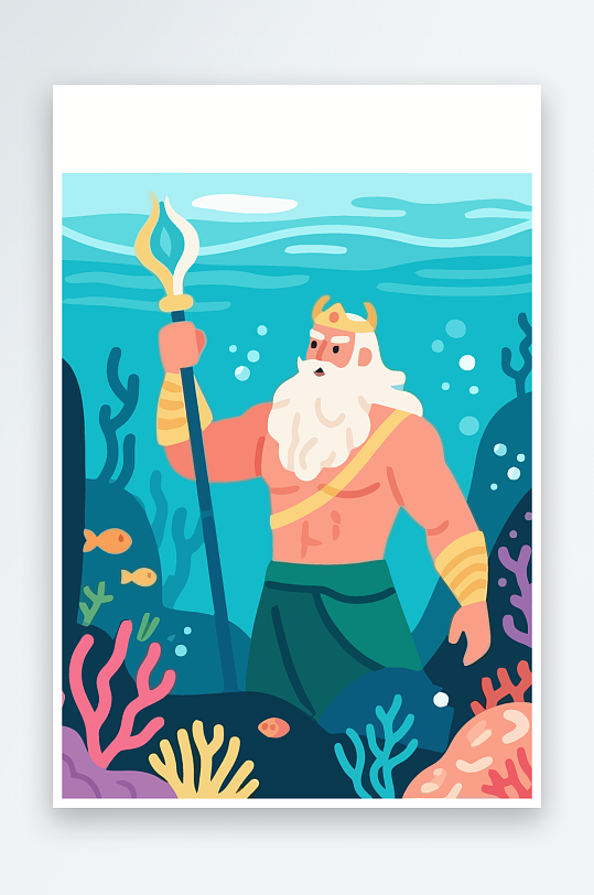 西方神话人物插画元素-众图网