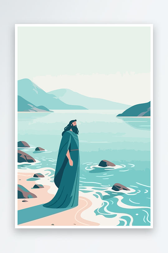 西方神话人物插画元素-众图网