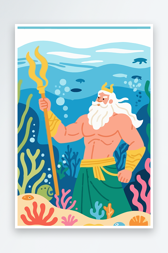 西方神话人物插画元素-众图网