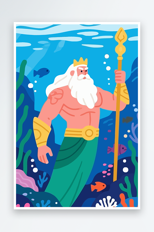 西方神话人物插画元素-众图网