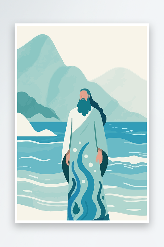 西方神话人物插画元素-众图网