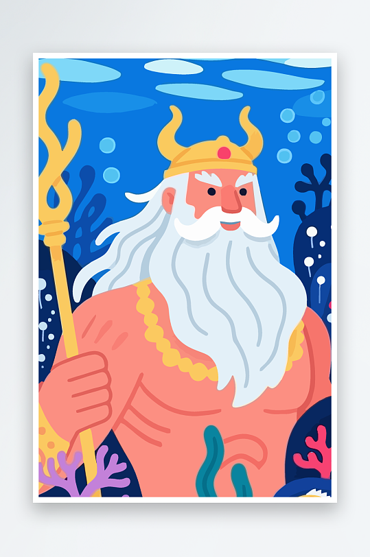 西方神话人物插画元素-众图网