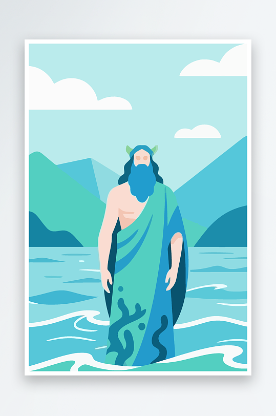 西方神话人物插画-众图网