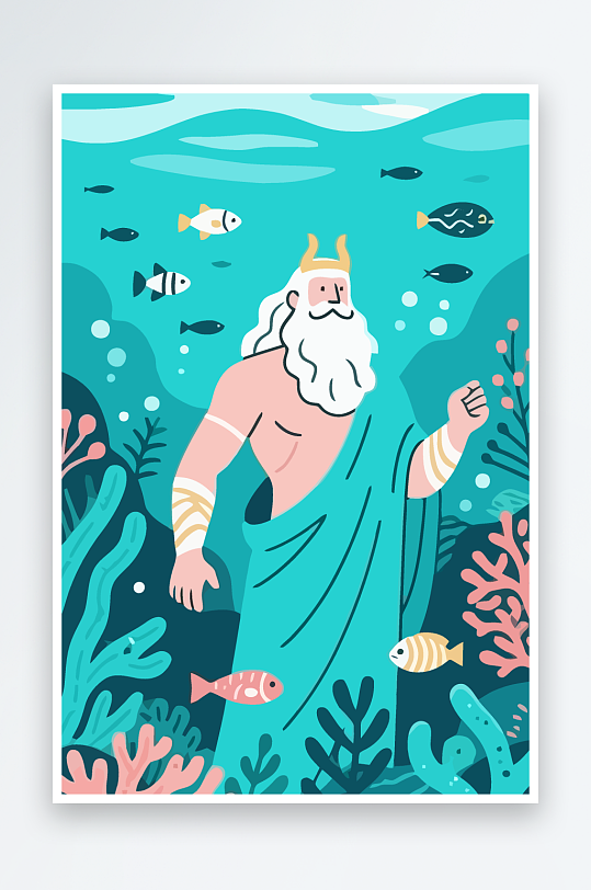 西方神话人物插画-众图网