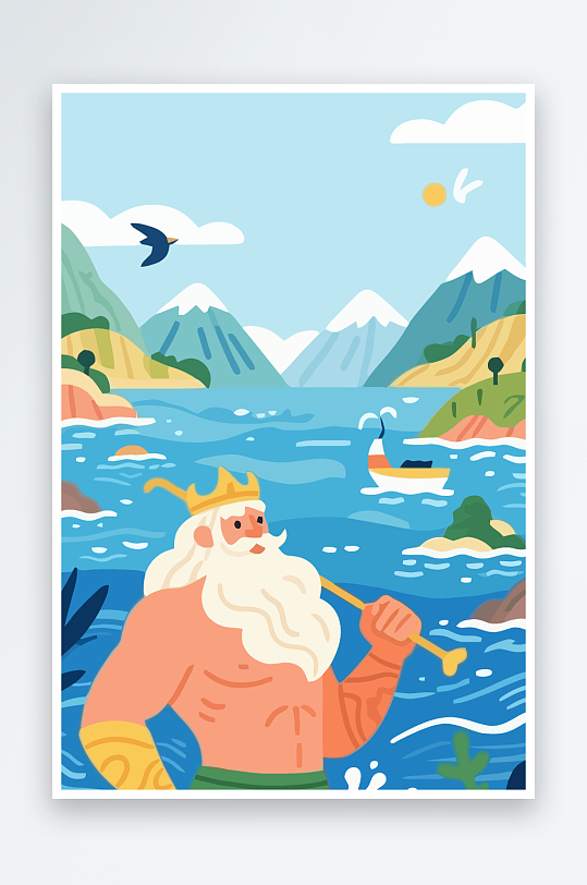 西方神话人物插画-众图网