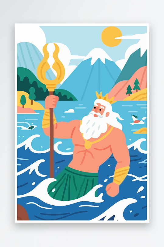 西方神话人物插画-众图网