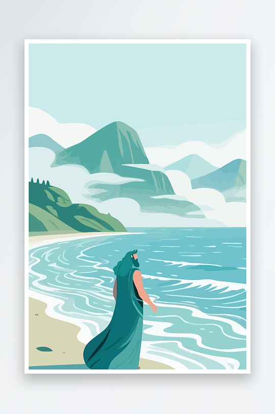 西方神话人物插画-众图网