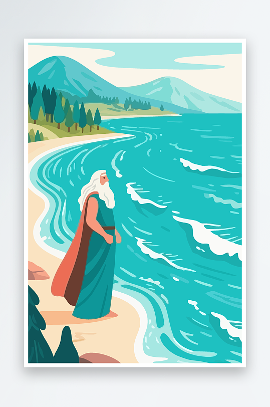 西方神话人物插画-众图网