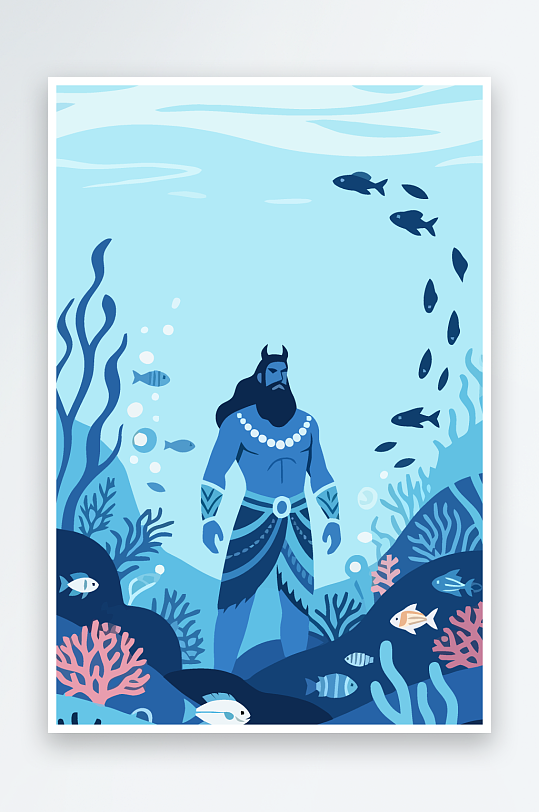 西方神话人物插画-众图网