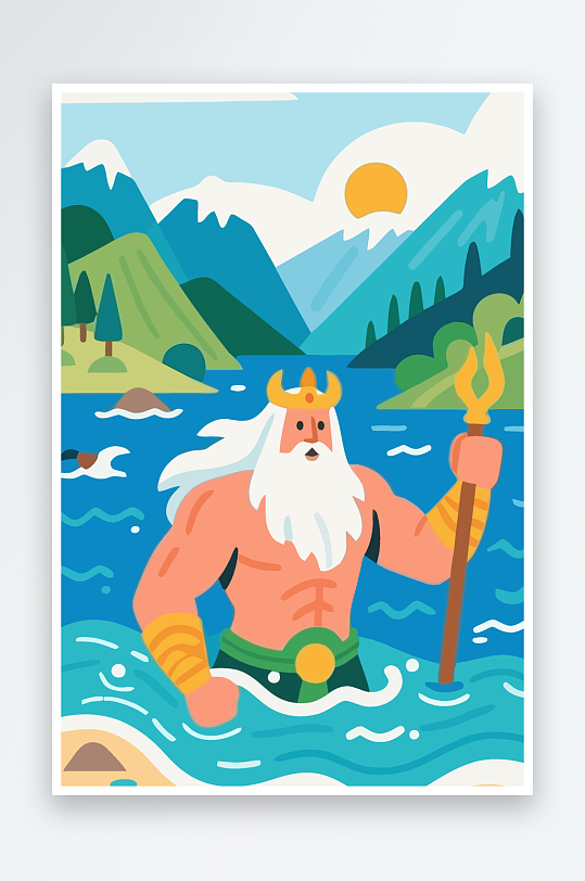 西方神话人物插画-众图网