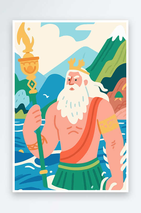 西方神话人物插画-众图网