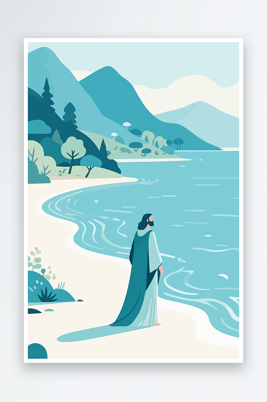 西方神话人物插画元素-众图网