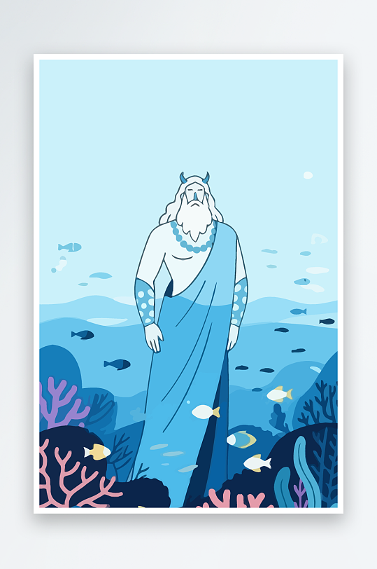 西方神话人物插画元素-众图网