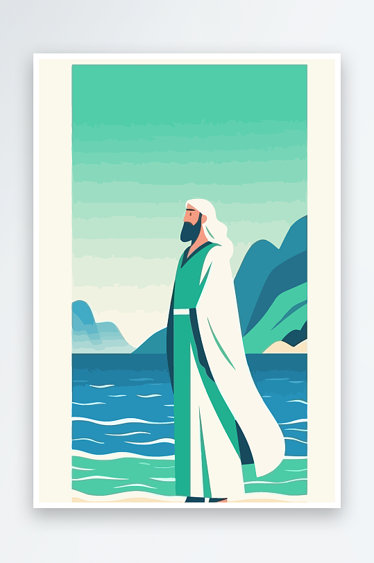 西方神话人物插画元素-众图网