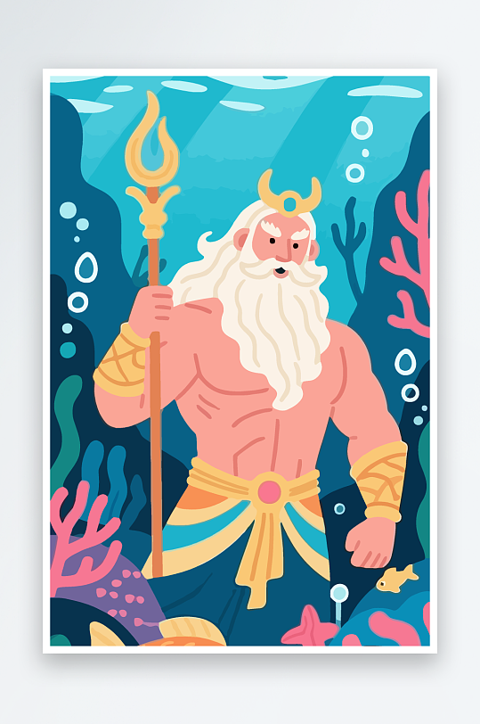 西方神话人物插画元素-众图网