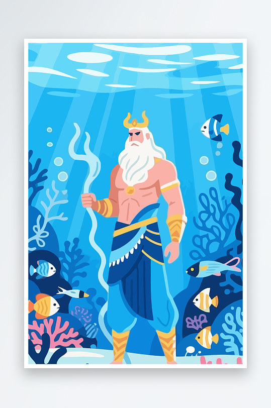 西方神话人物插画元素-众图网