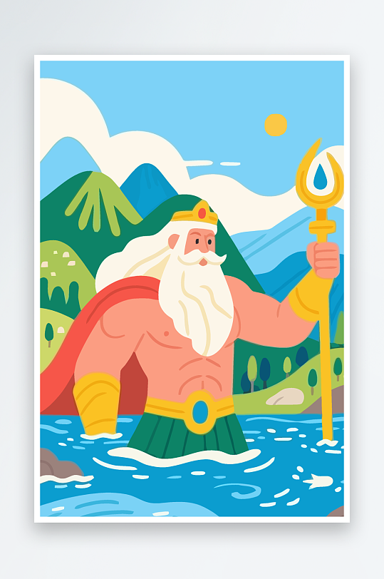 西方神话人物插画元素-众图网