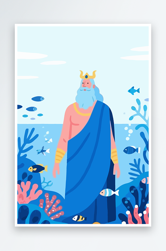 西方神话人物插画元素-众图网