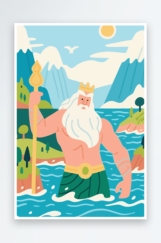 西方神话人物插画-众图网