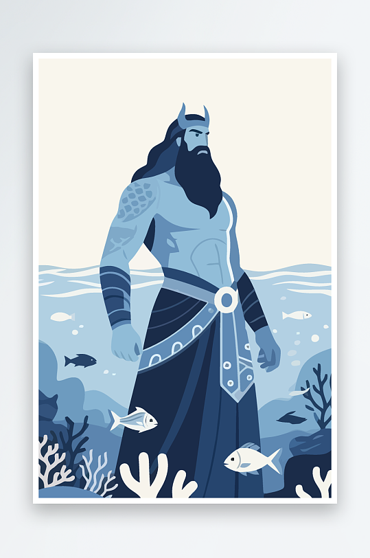 西方神话人物插画-众图网