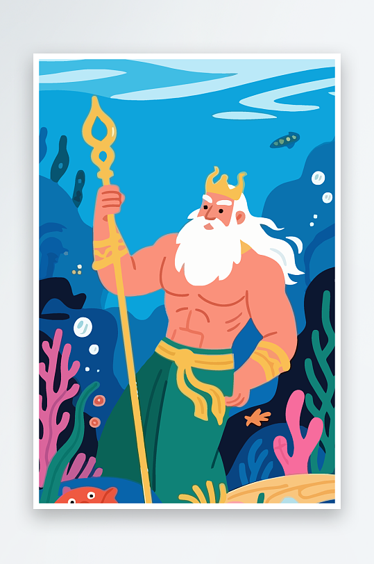 西方神话人物插画-众图网