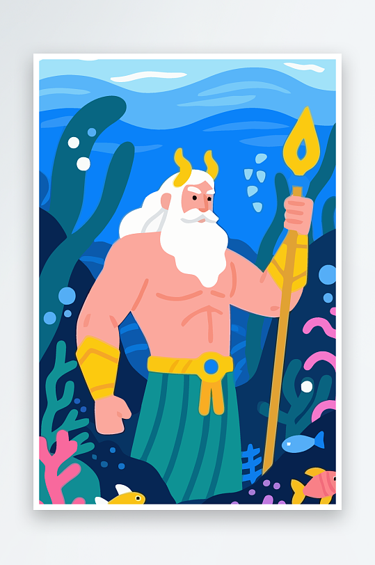 西方神话人物插画-众图网