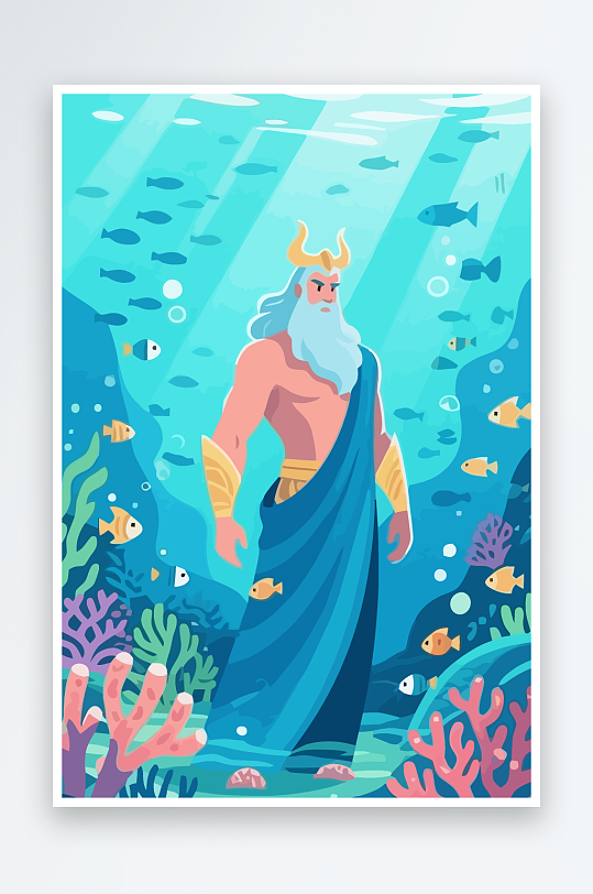 西方神话人物插画-众图网