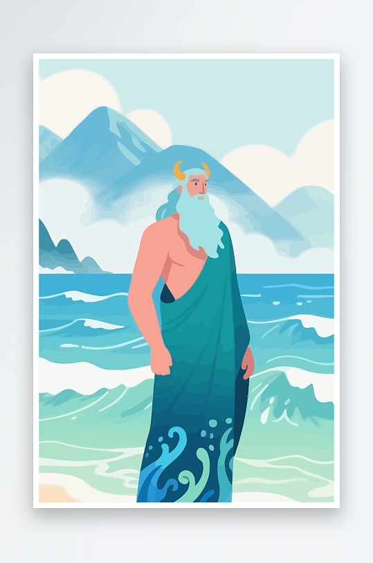 西方神话人物插画-众图网