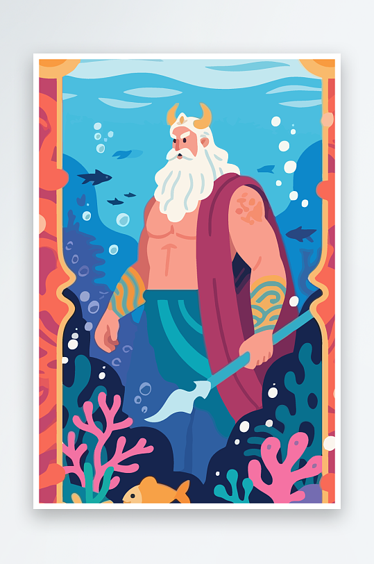 西方神话人物插画-众图网