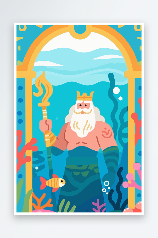 西方神话人物插画-众图网