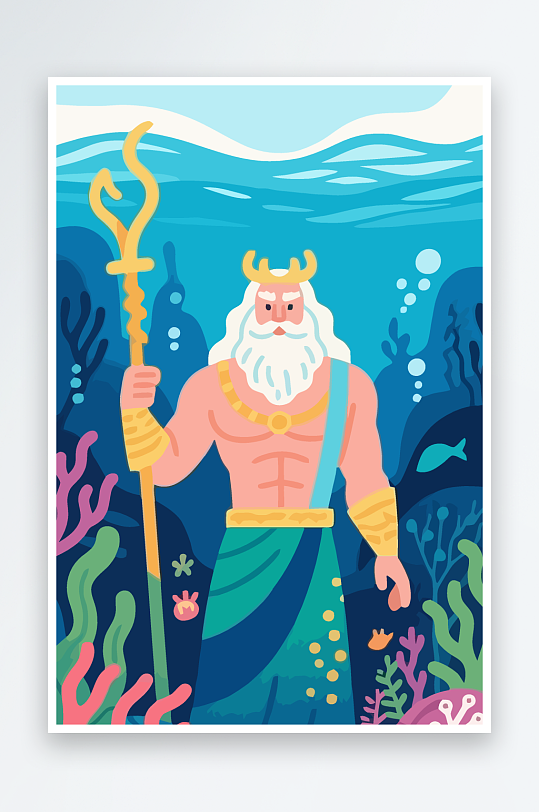 西方神话人物插画-众图网