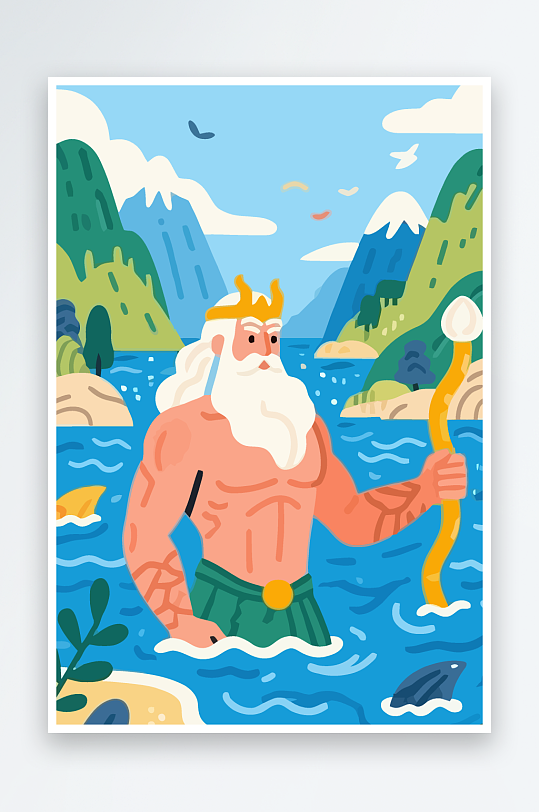 西方神话人物插画-众图网