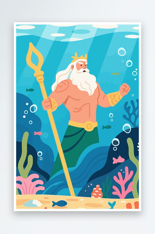 西方神话人物插画元素-众图网