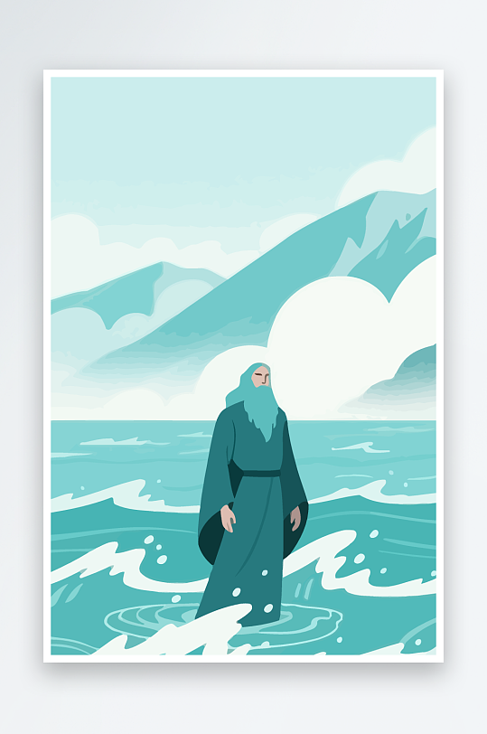 西方神话人物插画元素-众图网