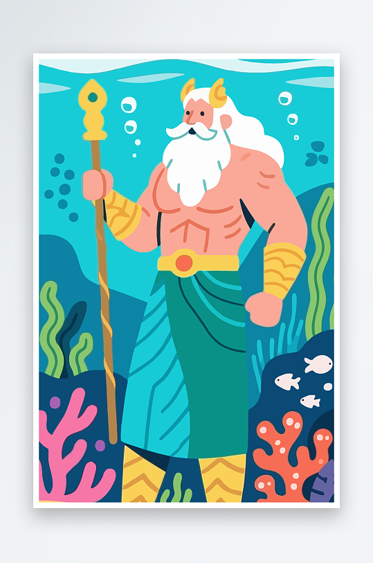 西方神话人物插画元素-众图网