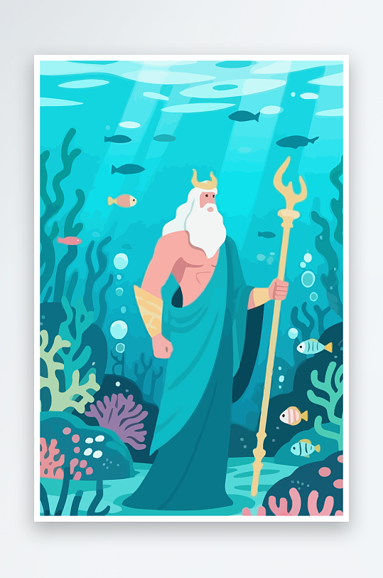 西方神话人物插画元素-众图网