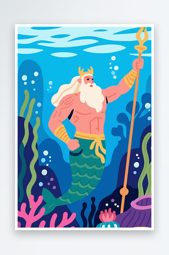 西方神话人物插画-众图网