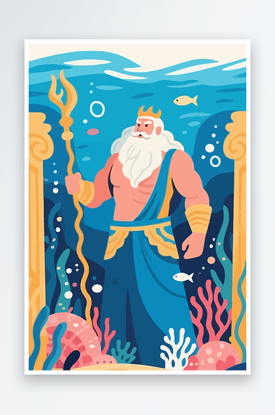 西方神话人物插画-众图网