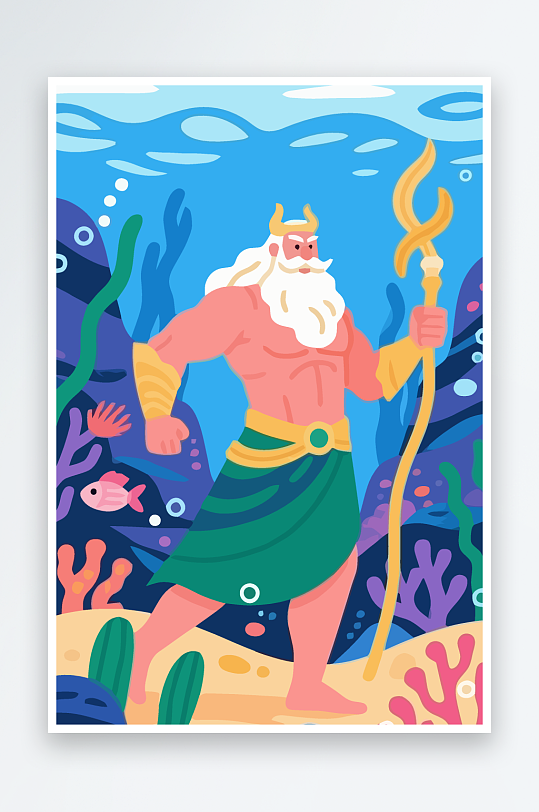 西方神话人物插画-众图网