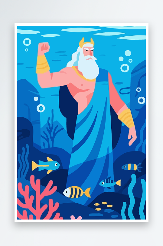 西方神话人物插画-众图网