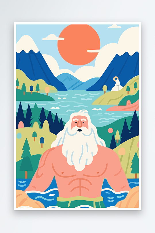 西方神话人物插画-众图网