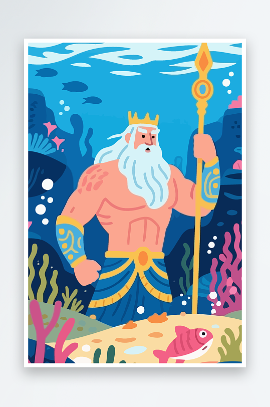 西方神话人物插画-众图网