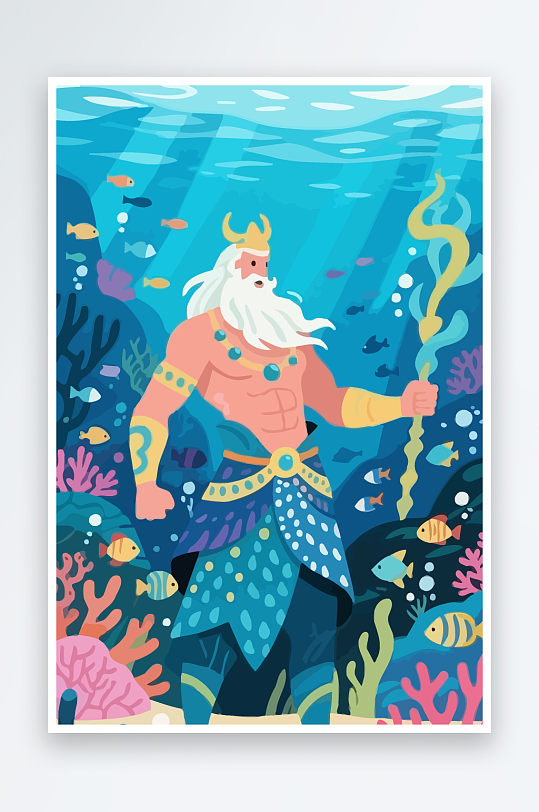 西方神话人物插画-众图网