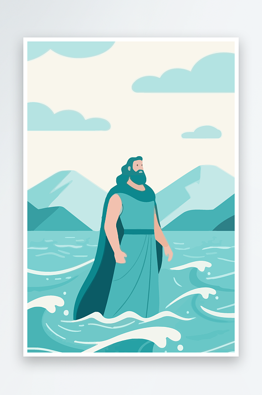 西方神话人物插画-众图网