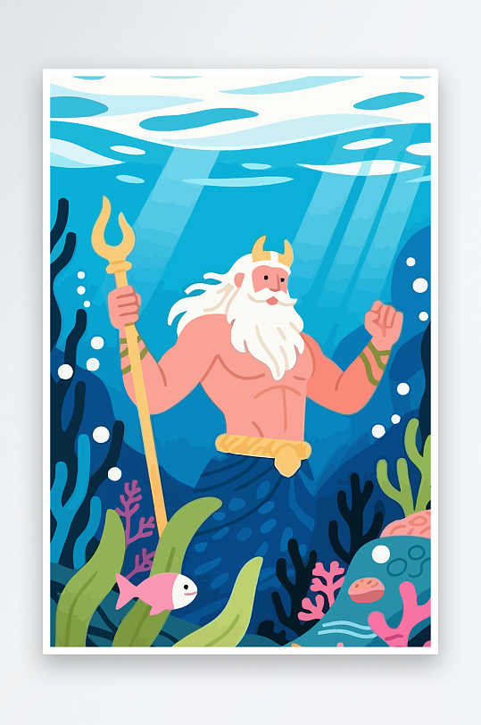 西方神话人物插画元素-众图网