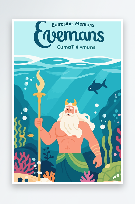 西方神话人物插画元素-众图网