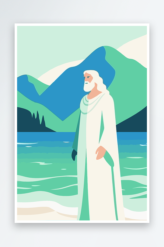 西方神话人物插画元素-众图网